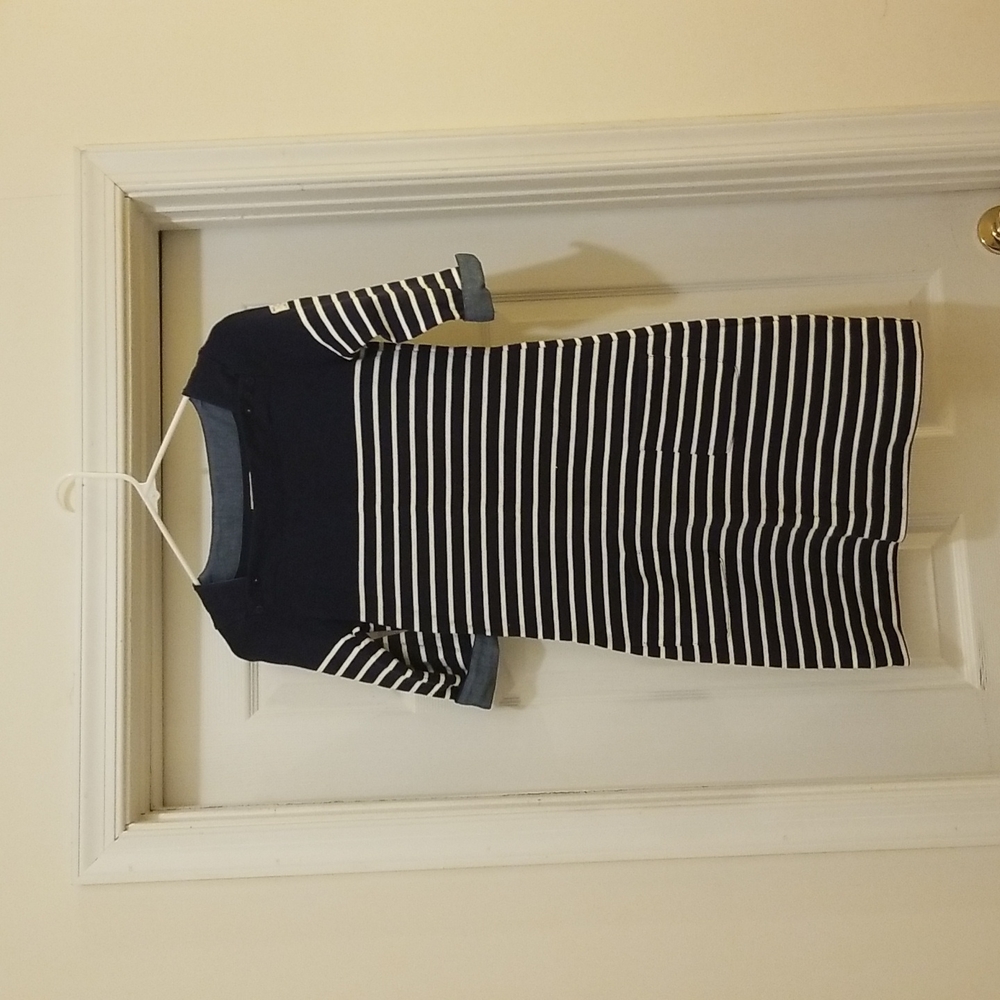 Joules navy and white striped dress - Picture 4 of 10